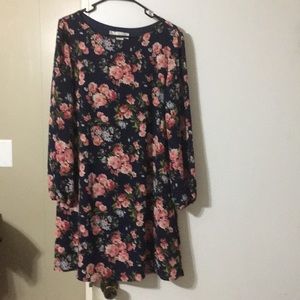 New without tags Navy Blue Floral Dress Love Kuza